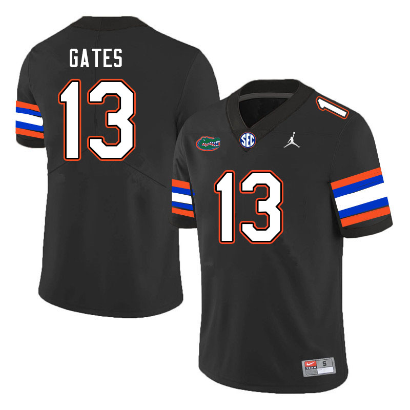 Men #13 Aaron Gates Florida Gators College Football Jerseys Stitched-Black - Click Image to Close